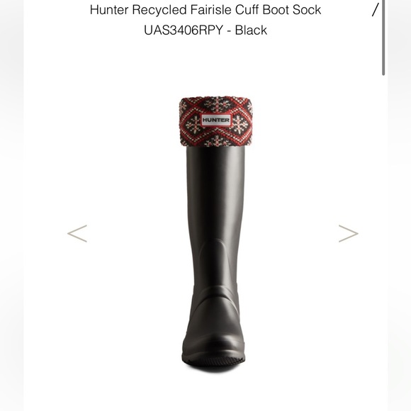 NEW $60 Hunter FAIRISLE FOR HUNTER ORIGINAL
TALL BOOTS size M - Picture 3 of 12